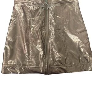 Metallic Gold Zipper Skirt